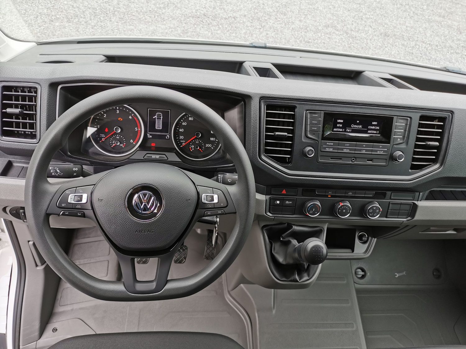 Het dashboard van de VW Crafter
