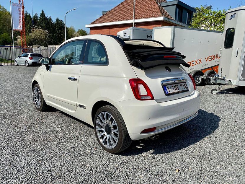 De Fiat 500 Cabrio van BEXX Verhuur